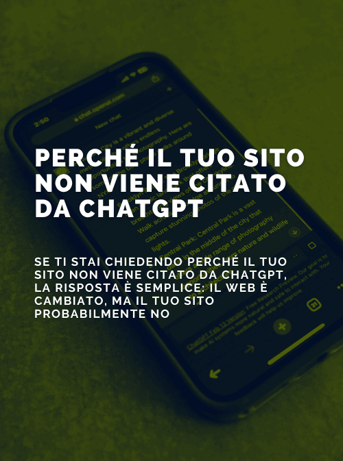 Perché il tuo sito non viene citato da ChatGPT